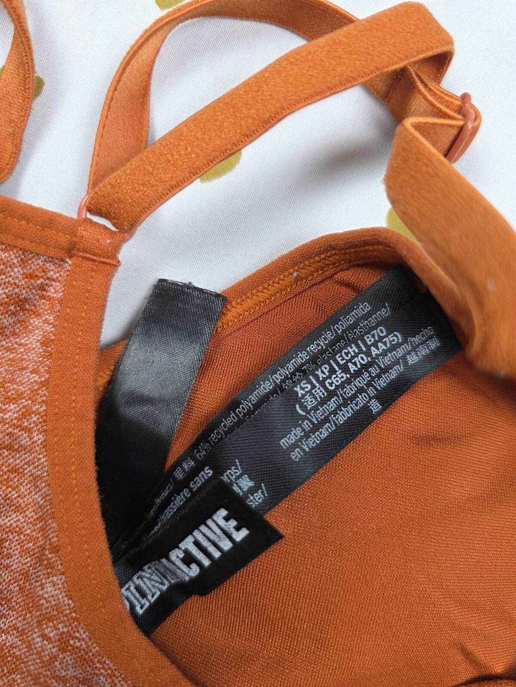 Victorias Secret Pink Orange Stretch Sports Bra XS Bralette Bra Top Tank