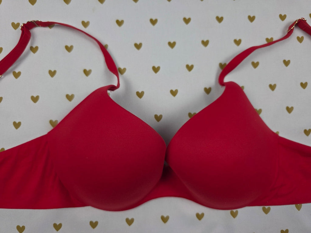 Victorias Secret Red INCREDIBLE Bra Perfect Shape 34B