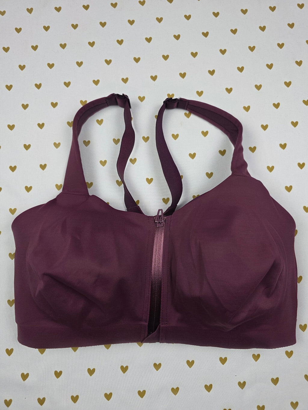 Victorias Secret Maroon KNOCKOUT Sports Bra Exercise Support Tank Top 34DDD