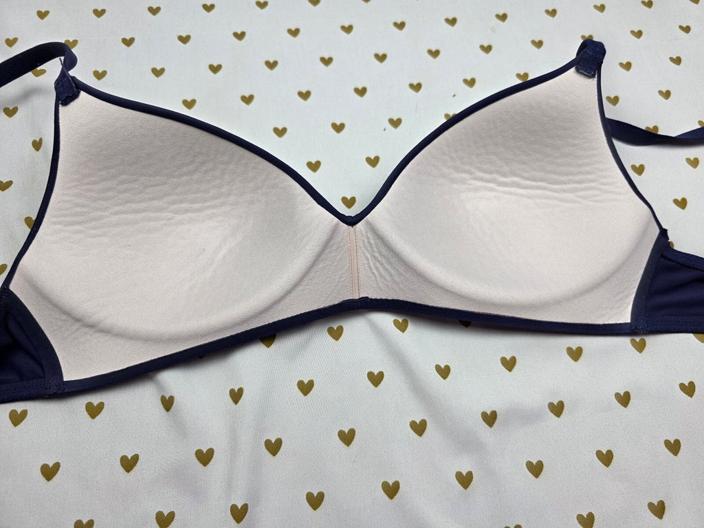 Victorias Secret Blue PINK Wireless NO Wire Wear Everywhere Bra 36C