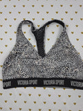 Victorias Secret Pink Cheetah leopard Racerback MEDIUM Bralette Bra Top Tank