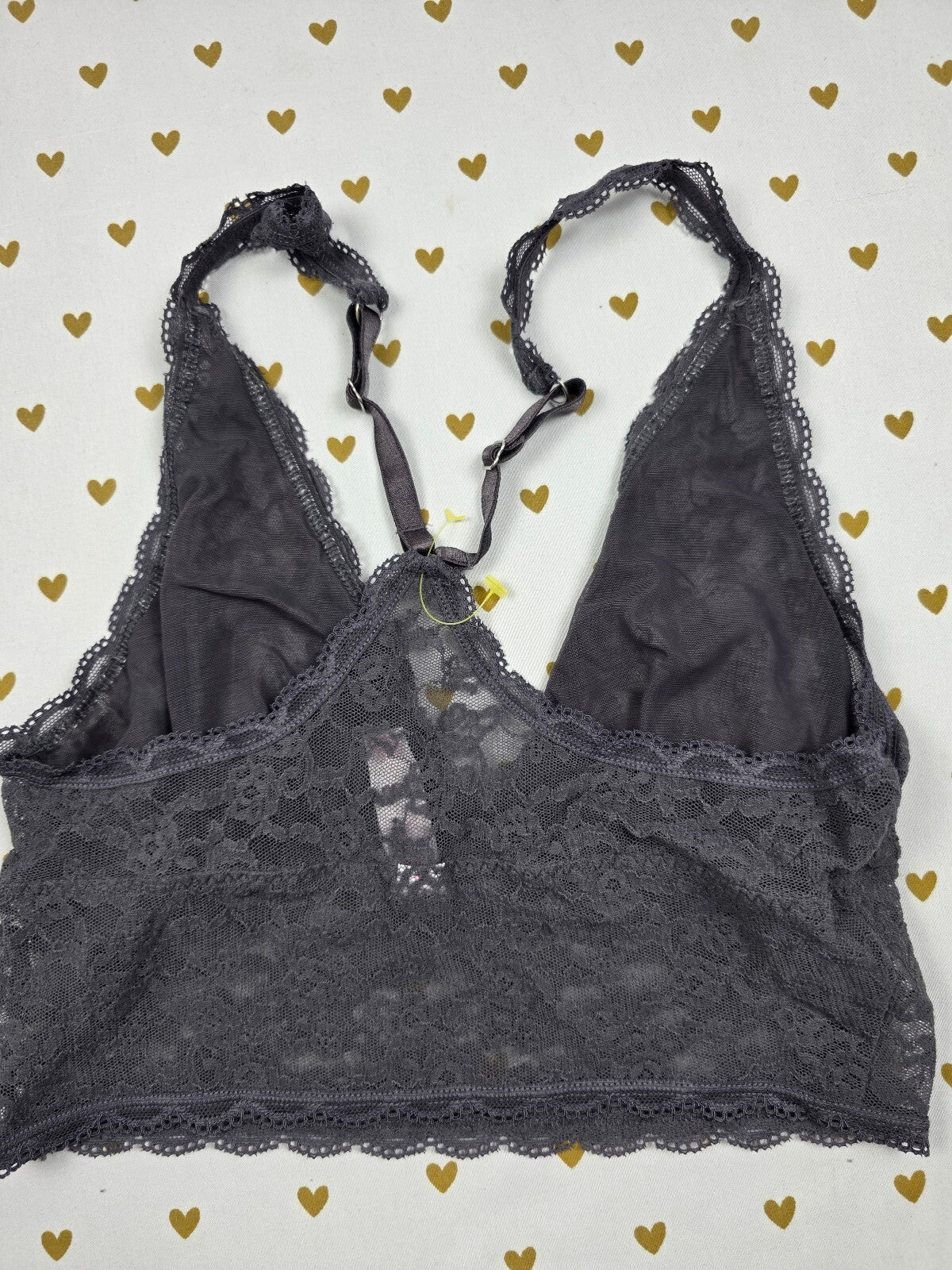 Victorias Secret Grey Stretch racerback Medium Bralette Bra Top Tank