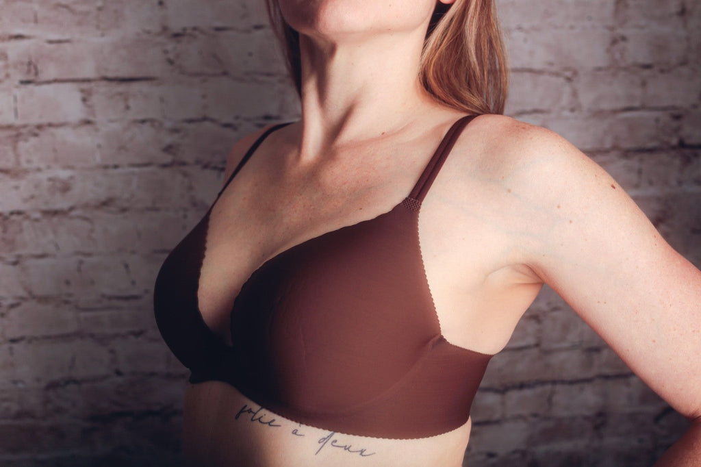 Victoria's Secret 34D Embrace Push Up Seamless Underwire T-shirt Bra Brown