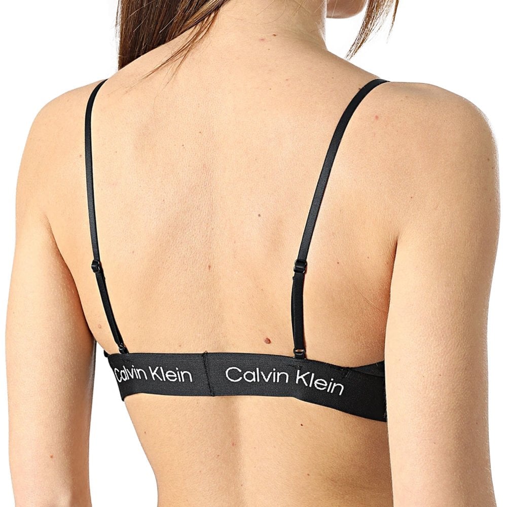 CK 1996 Unlined String Bralette, Black