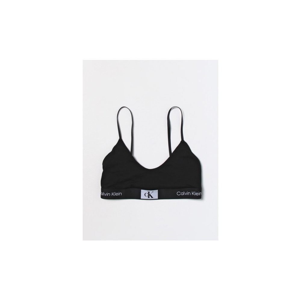 CK 1996 Unlined String Bralette, Black