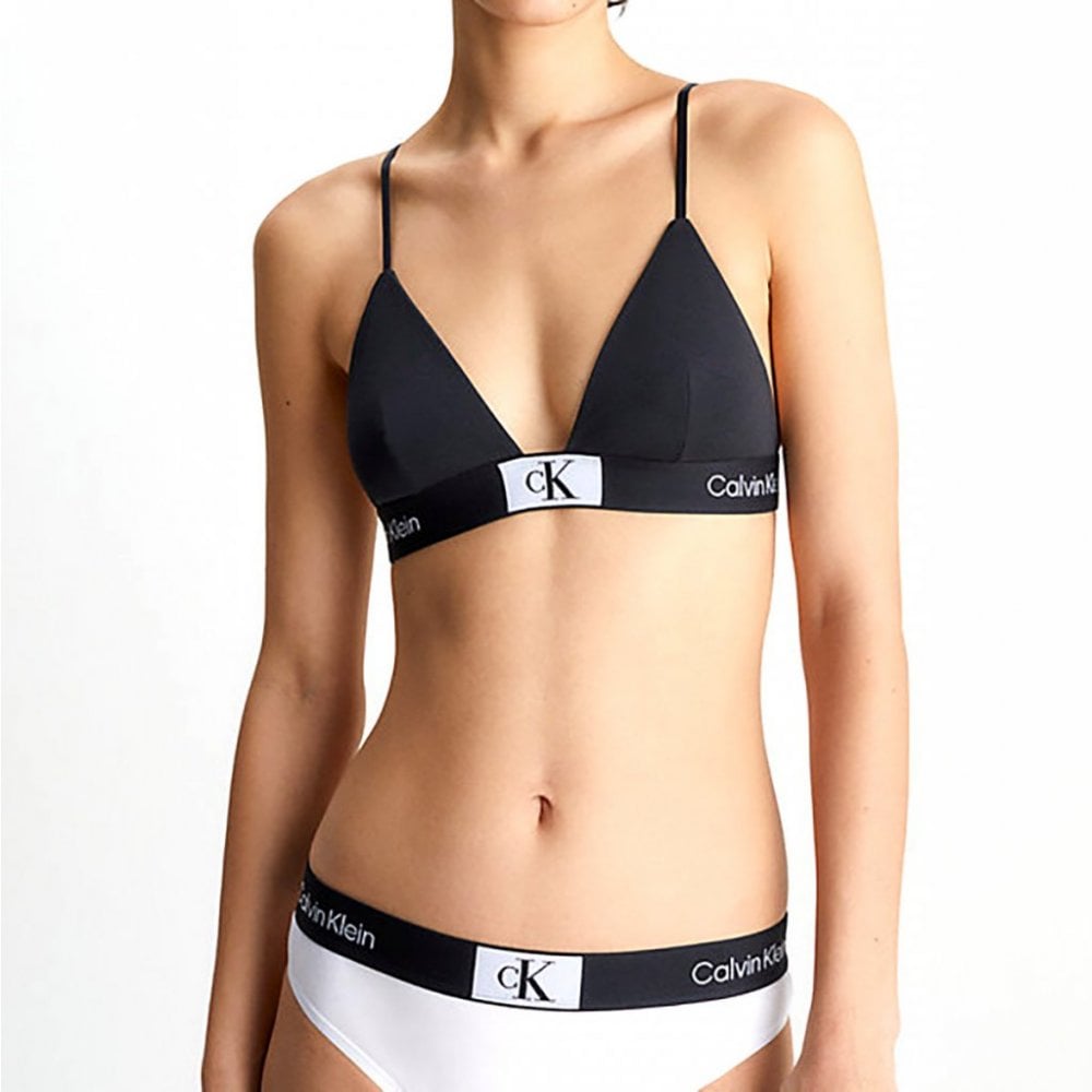 CK 1996 Unlined Triangle Bra, Black