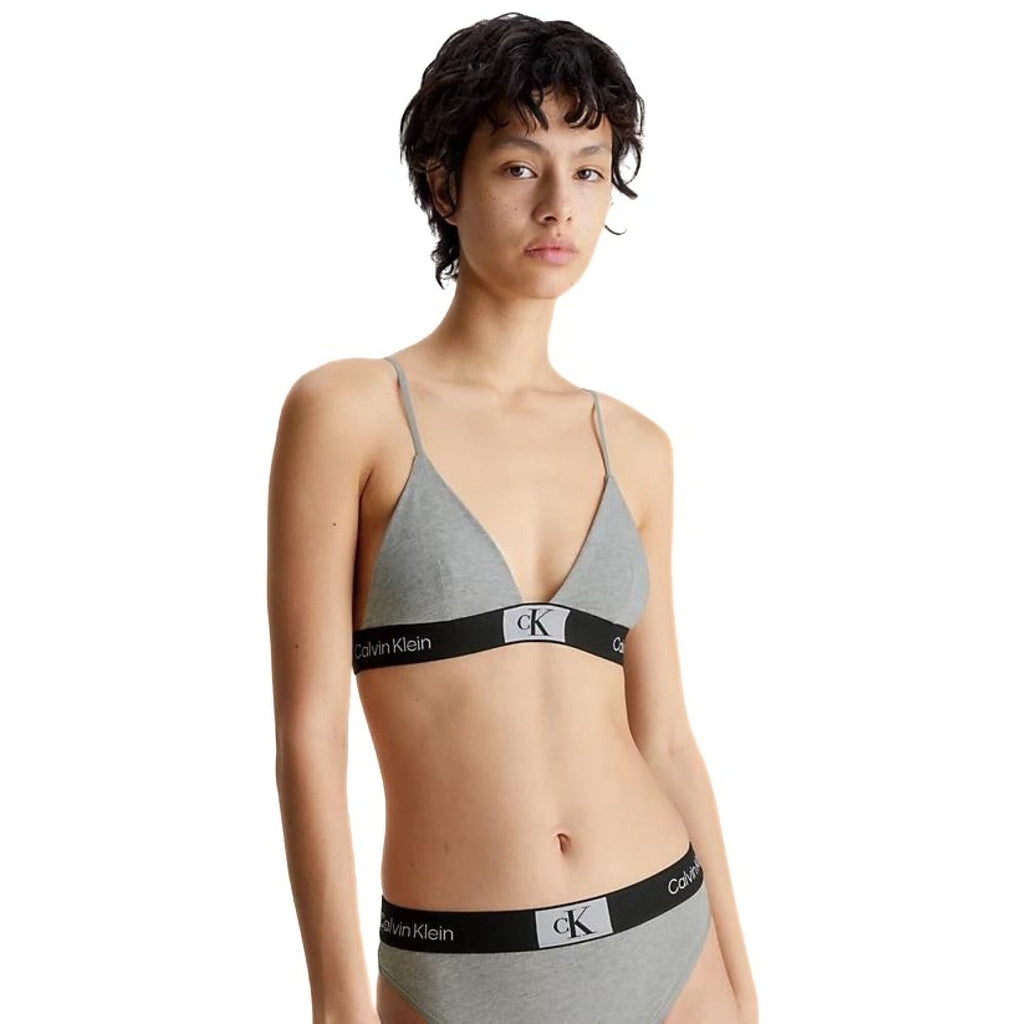 CK 1996 Unlined Triangle Bra, Grey Heather