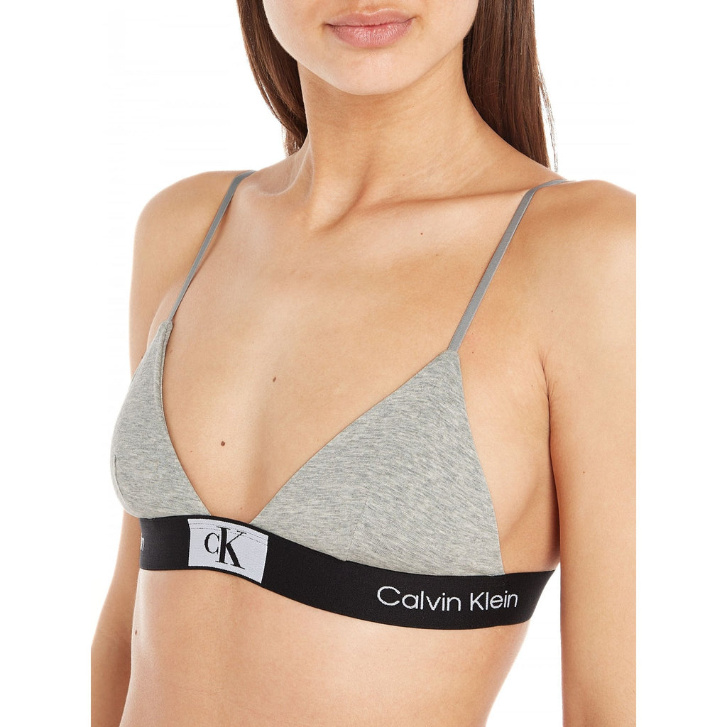 CK 1996 Unlined Triangle Bra, Grey Heather