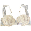 Victoria Secret 34C Women's Cream Balconette Bra Adjustable