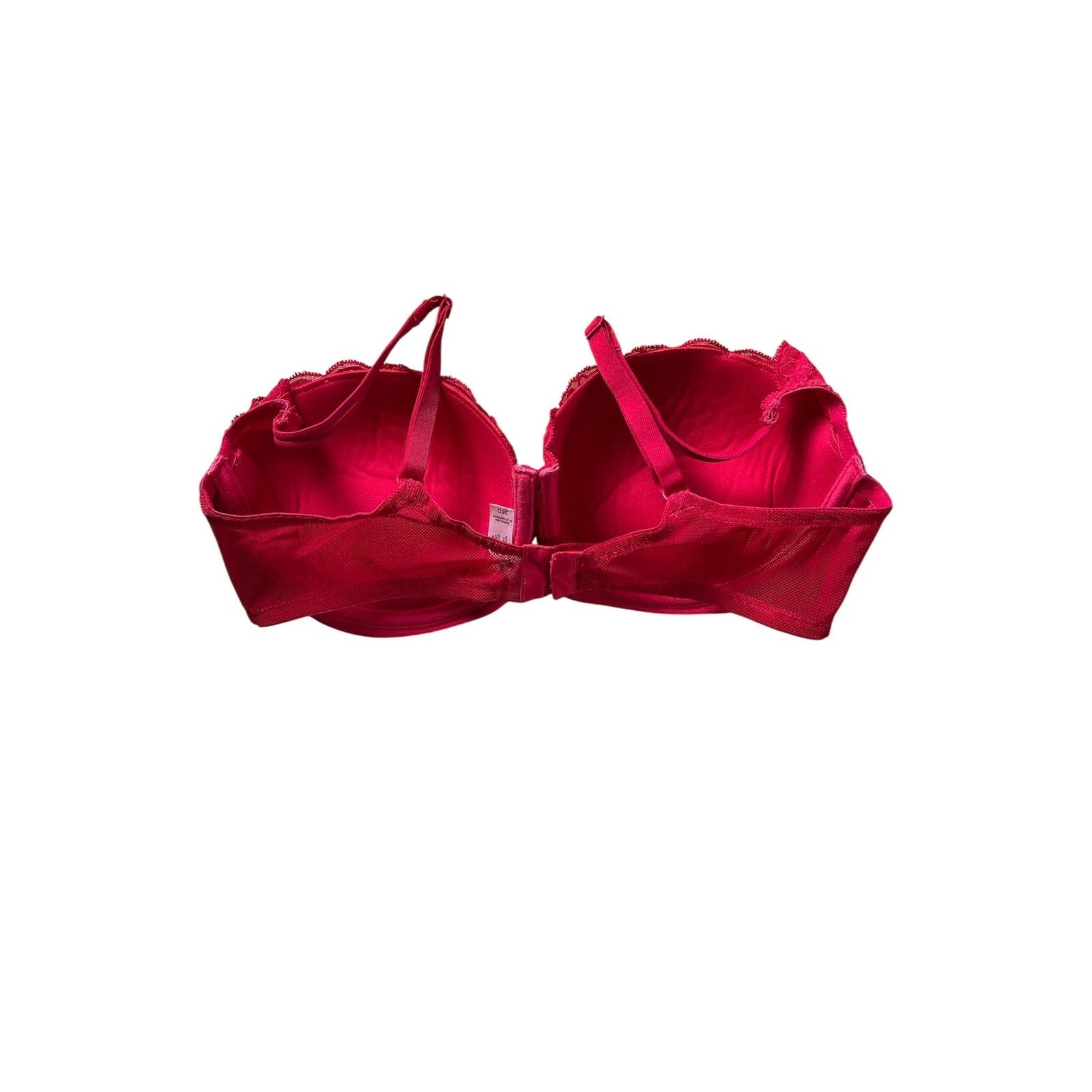 Victorias Secret Bra Womens 36D Pink Lace Push Up Underwire Padded Lined Strappy