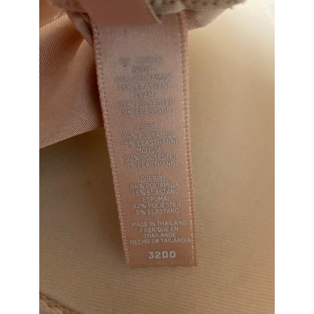 Skims Weightless Nude Tan Medium Coverage Adjustable Underwire Demi Bra 32DD