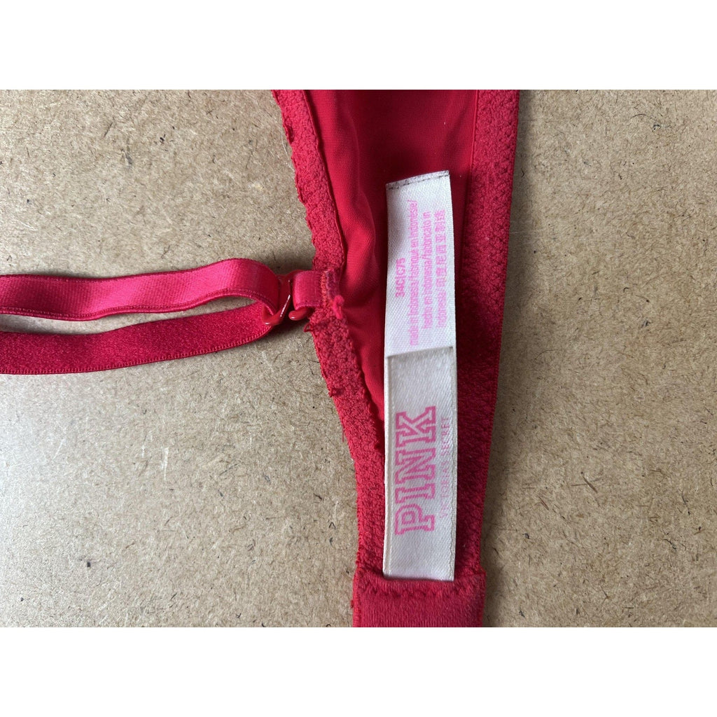PINK Victoria's Secret Bra Womens 34B Hot Pink Padded Underwire T Shirt
