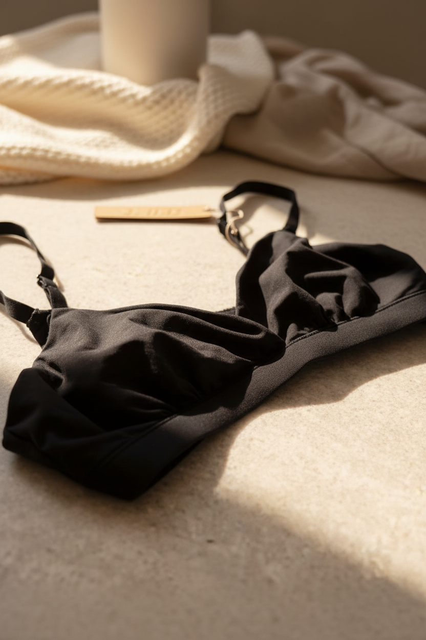 SKIMS Triangle Crossover Bra Onyx XS NWT