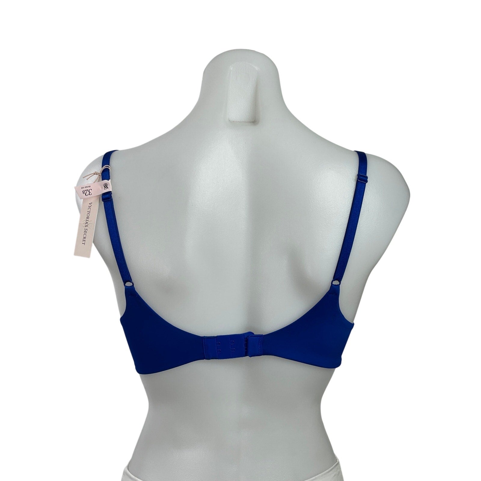 NEW Victoria's Secret Women's Blue Adjustable Satin Wireless Push Up Bra 32B