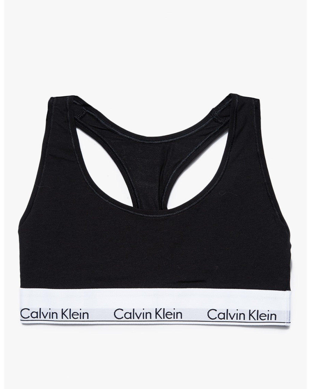 CALVIN KLEIN : COTTON BRALETTE TOP - BLACK