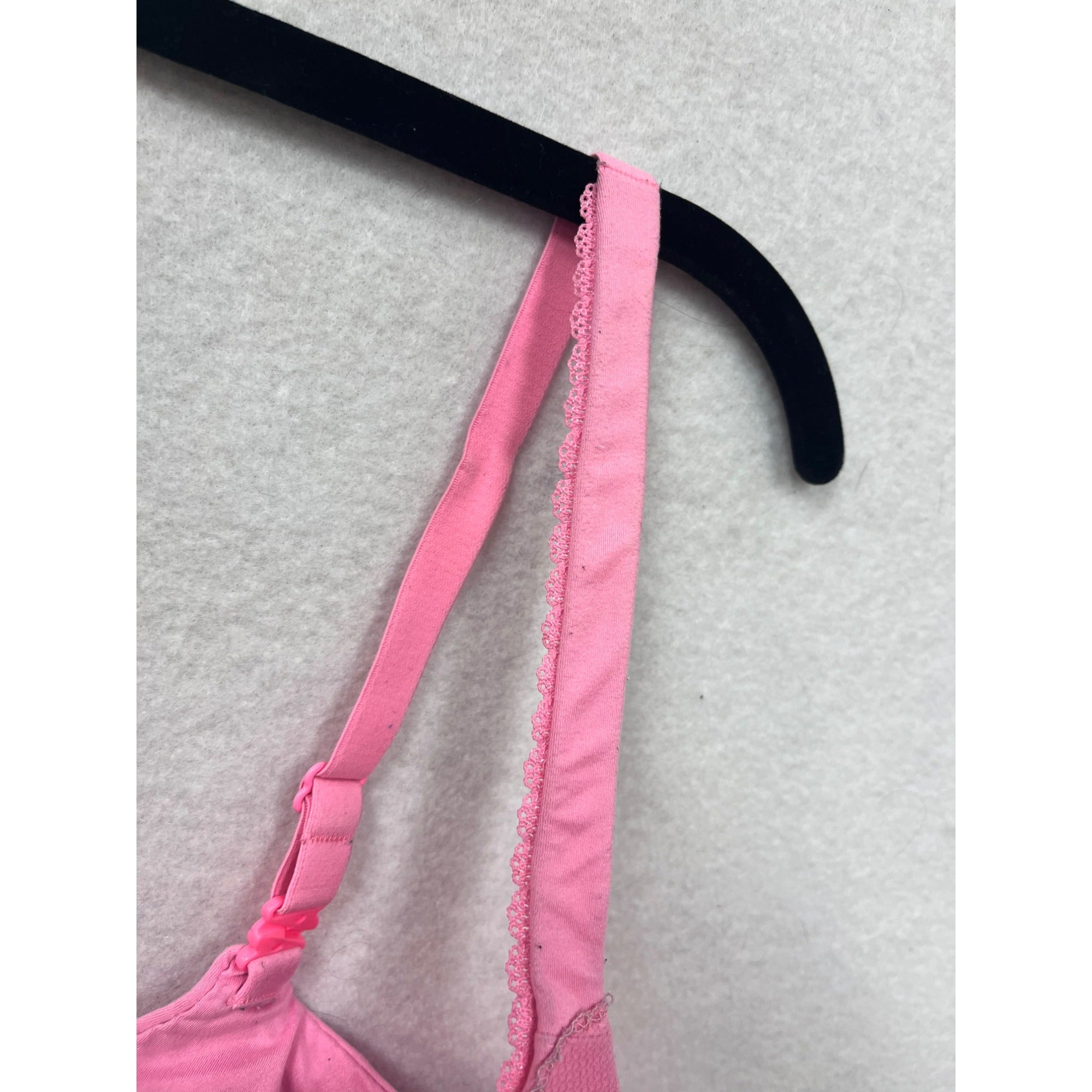 Victorias Secret Pink Floral Lace Bra 36DD #6265