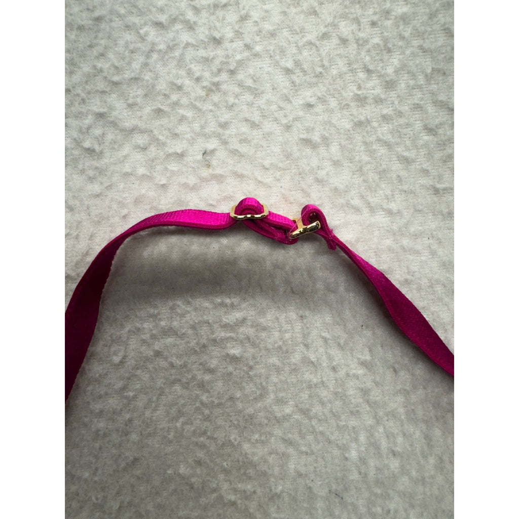 Victorias Secret Lace Halter Bodysuit In Fuchsia With Adjustable Straps S/P #9603