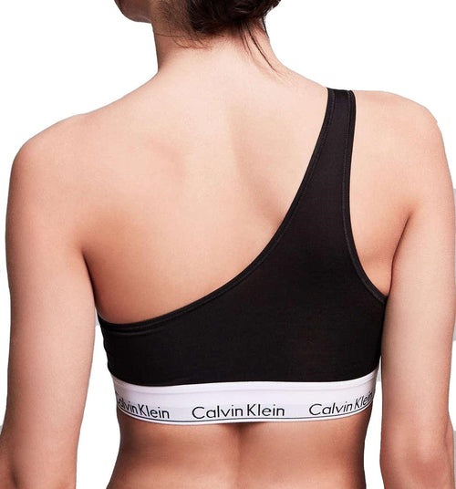 Calvin Klein Modern Cotton One Shoulder Unlined Wireless Bralette - QF7007