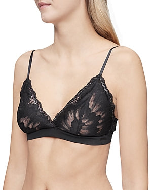 Calvin Klein women's  Hibiscus Lace Unlined Bra small