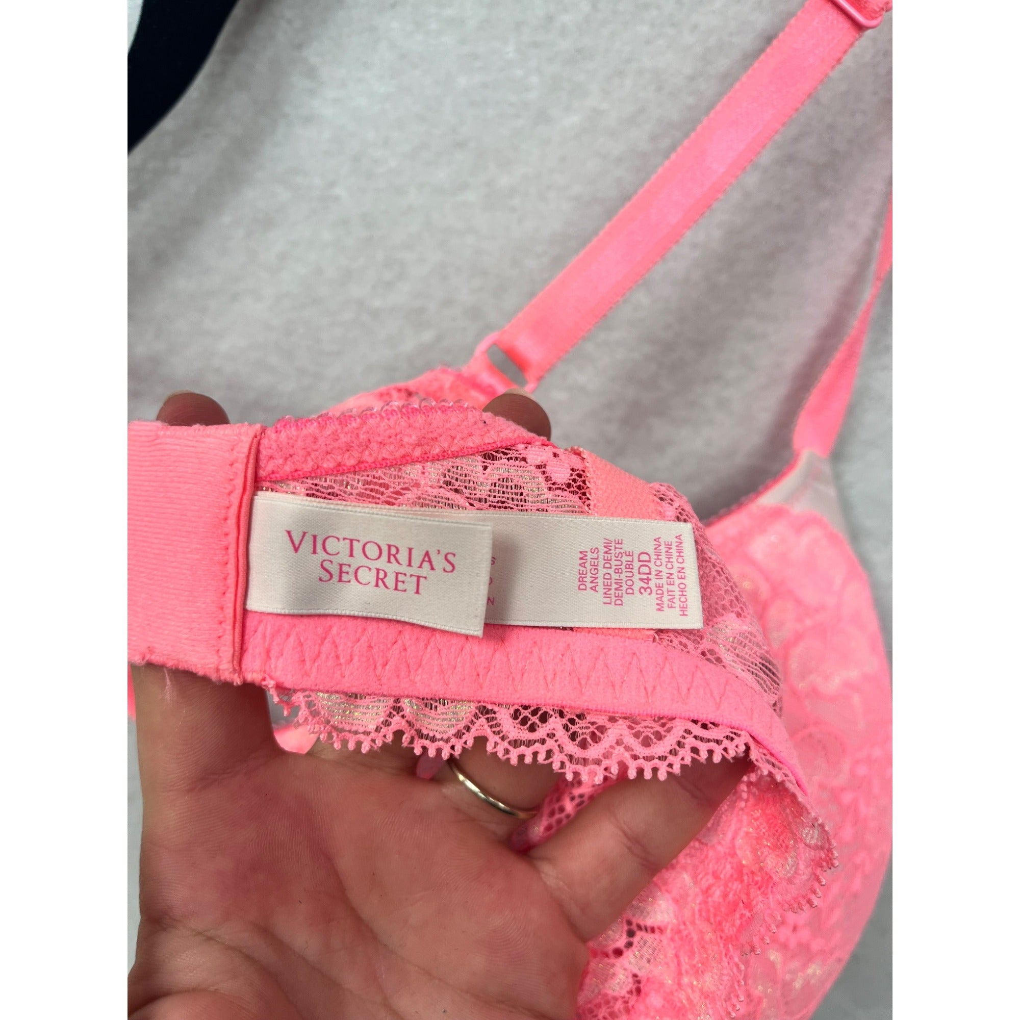 Victorias Secret Pink Dream Angels Push-Up Bra 34DD #6271