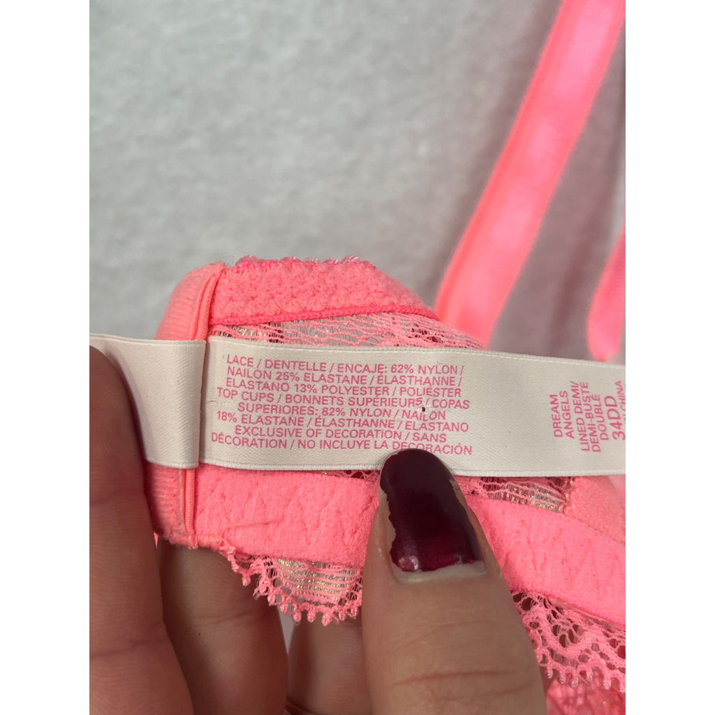 Victorias Secret Pink Dream Angels Push-Up Bra 34DD #6271