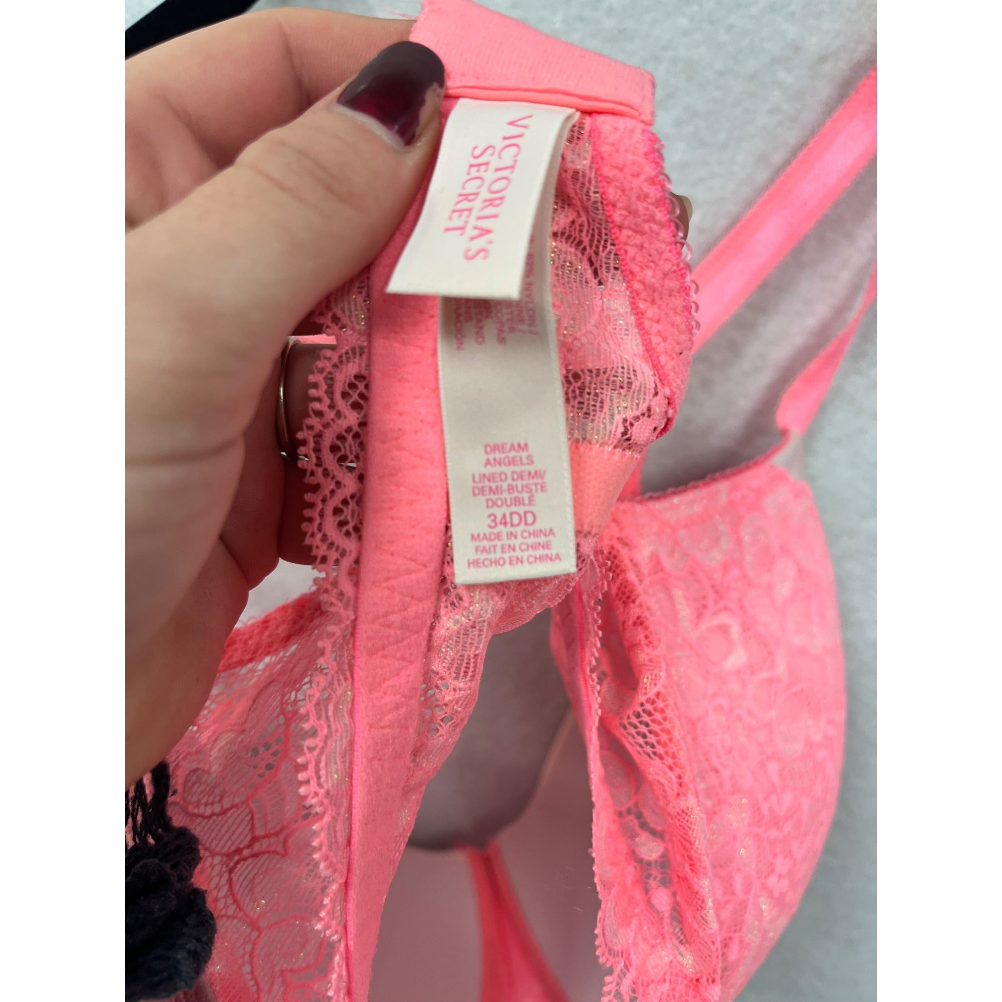 Victorias Secret Pink Dream Angels Push-Up Bra 34DD #6271